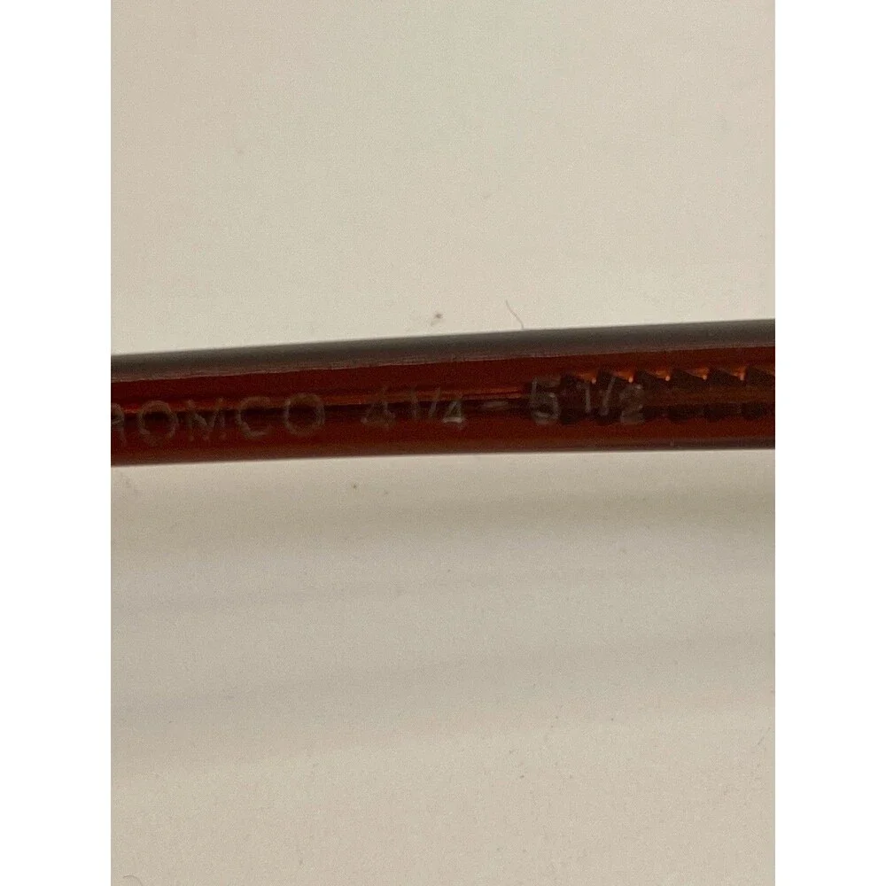 Vintage Romco 4 1/4 5 1/2 Brown Eyeglasses Frames Only - Picture 5 of 7